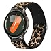 Elastic Strap for Samsung Galaxy Watch 7/6/5/4 - 40mm/44mm/45mm Nylon Watch Bands Wristband Bracelet (Leopard)