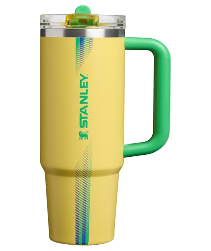 Image of STANLEY Quencher ProTour Flip Straw Tumbler with Leakproof Lid, 30 oz | Built-in Straw and Handle | Cup Holder Compatible for Travel | insulated Stainless Steel Cup | BPA-Free | Team Yellow Green
