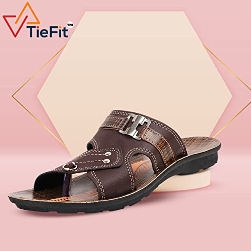 Image of TieFit Men's Stylish Slipper || Casual Flip Flop || Slip On for Men's||Thong Flip-Flops|UK 7-10