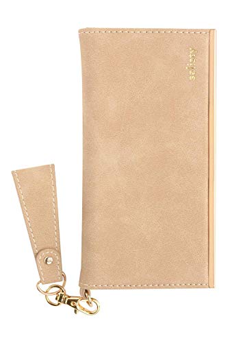 salisty iPhone 12/12 Pro ケース 手帳型 スエードスタイル