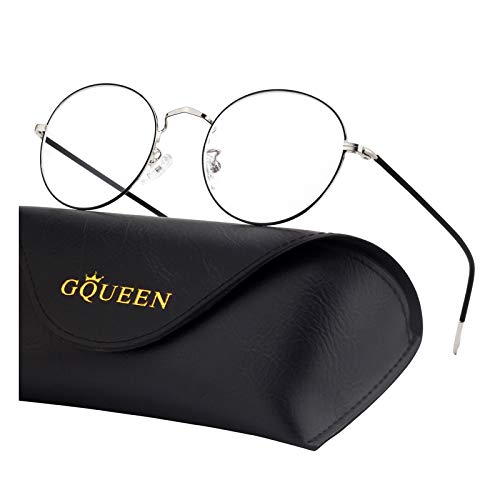 Runde Blaulichtblockierende Computer Brille Gaming Besser Schlafen Antiblend Augenerschöpfung mit Transparenten Gläsern GQ129