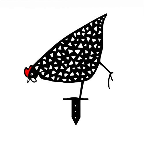 TERNCOEW Estaca de decoración de pelo de gallo para jardín, jardinería, decoración de pollo, campo, patio, arte, herramienta de tejer a granel