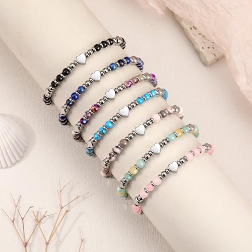 Daughter Gifts from Mom, Daughter Bracelet Nature Stone Bead Bracelet Jewelry Birthday Gift for Her Easter Gifts Stocking Stuffers for Teens3