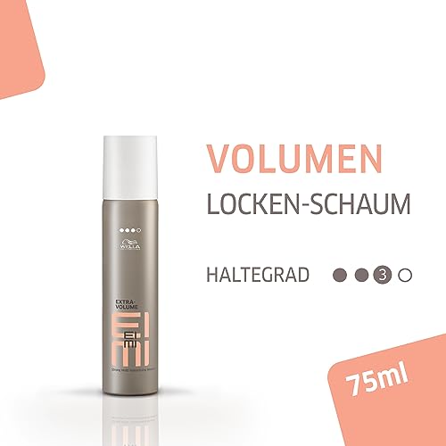 Foto von Wella EIMI Extra Volume Schaumfestiger – Haarschaum für extra Volumen – schützt vor Hitze und Austrocknung – starker Halt ohne zu Verkleben und Beschweren – 1 x 75 ml