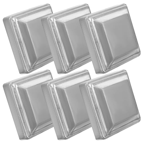 Gatuida Tapas Metálicas para Postes Cuadrados 80X80 MM 6 Piezas Fundas de Hierro para Cubiertas de Valla Accesorio Resistente para Barandillas y Cercas Uso Exterior Jardín y Patio