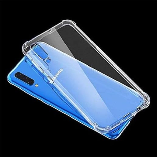 Image of BOXXO Flexible Back Cover for Samsung Galaxy A70 | Back Cover Transparent Clear Shockproof Case Four Corner Protection | Slim Protective Mobile Phone Cover for Samsung Galaxy A70