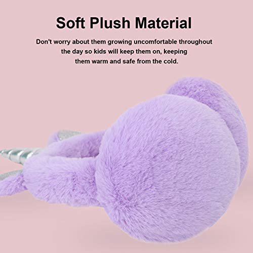 Simplicity Kid's Soft Plush Foldable Ear Warmers Winter Ear Muffs3