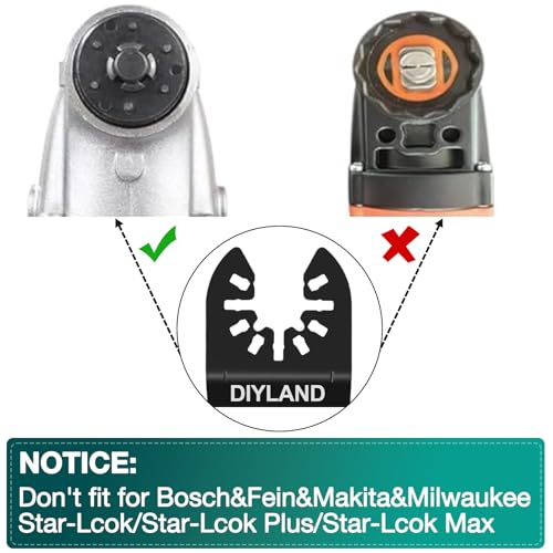 DIYLAND 31PCS Multi Tool Blade Set, Universal Oscillating Saw Blades, Oscillating Tool Accessories for Wood Metal Cutting, Multitool Blades fit Makita, Milwaukee, Dremel, Ryobi and More 3 DIYLAND 31PCS Multi Tool Blade Set, Universal Oscillating Saw Blades, Oscillating Tool Accessories for Wood Metal Cutting, Multitool Blades fit Makita, Milwaukee, Dremel, Ryobi and More - Image 3