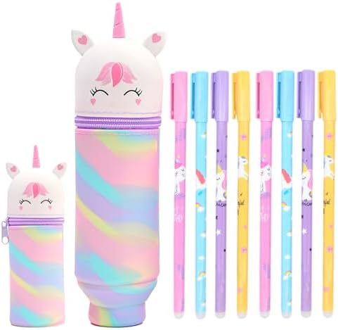 Lot 4 Stylos Encre Gel Effaçables Noël 2025 Kawaii - Stylos Effaçables Enfants Étudiants Bureau - Motifs Père Noël
