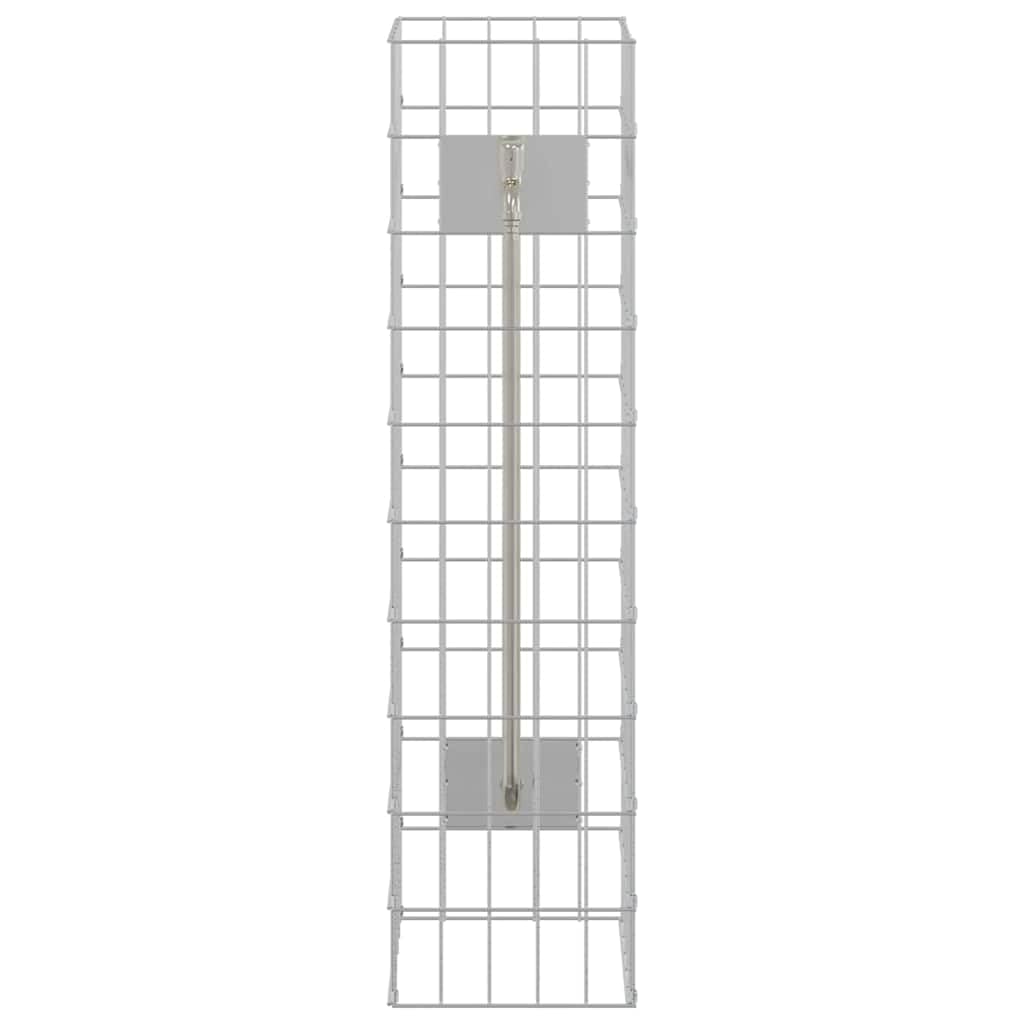 Gaviones grifo plateado de acero inoxidable 25 x 25 x 100 cm resistente a la intemperie para jardín, terraza, balcón con fácil montaje, ideal para regar plantas, césped y bancal elevado