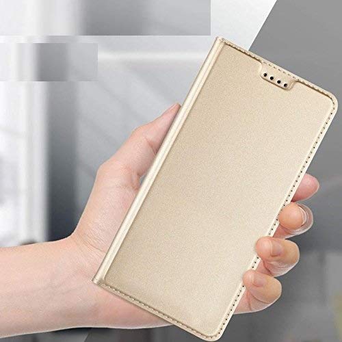 Image of WHITBULL PU Leather Magnetic Premium Flip Cover with 2 Card Slot Compatible with iPhone 16 Pro - Gold