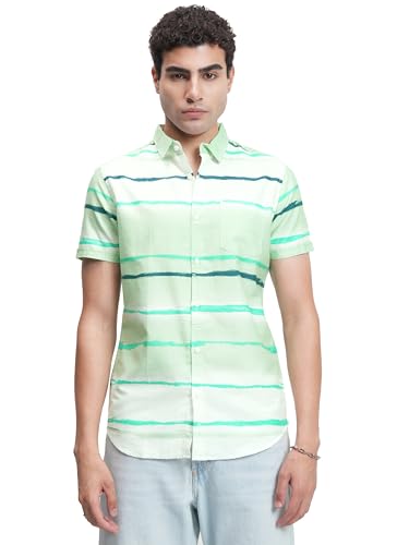 Highlander Men's Striped Slim Fit HLSH013000