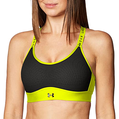 Under Armour Women's UA Infinity Mid Sports Bra , Black (002)/Black , X-Large