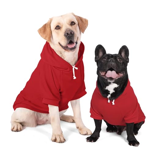 Dog Clothes for Medium Large Dogs,Dog Hoodie Sweatshirts Pullover with Leash Hole and Pockets(Red Dog Hoodie,L) Dog Clothes for Medium Large Dogs,Dog Hoodie Sweatshirts Pullover with Leash Hole and Pockets(Red Dog Hoodie,L)