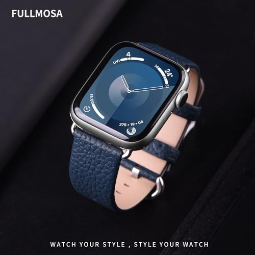 Image of Fullmosa Leather Band Compatible with Apple Watch Band 42mm 44mm 45mm 46mm 49mm, Genuine Leather Replacement Strap for iWatch Ultra3 /2 /1 SE3 /2 /1 Series 11 10 9 8 7 6 SE 5 4 3