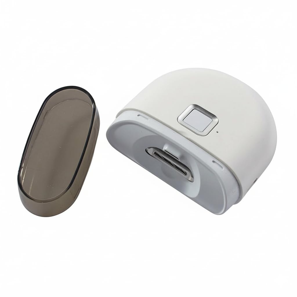 EUROtops Nageltrimmer mit LED-Licht – Elektrischer Nagelschneider für Finger- und Fußnägel, kabellos, kraftsparend, mit Auffangbehälter, USB-Ladung