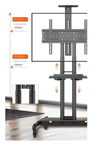 Soporte móvil para TV ajustable 32-75 pulg con ruedas miniatura 5