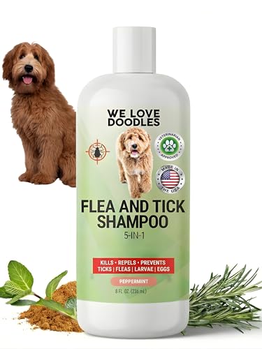 We Love Doodles Flea Shampoo for Dogs - Stops Fleas & Ticks for Dogs, Natural, Safe & Effective Lice...
