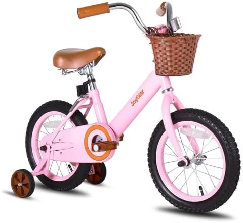 JOYSTAR Classic Style Kids Bike with Training Wheels & Basket, 12...