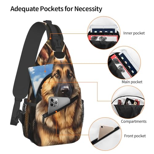 Bolso Bandolera Cruzado para Hombre y Mujer Negro miniatura 4