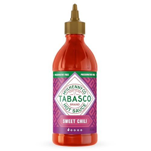 Image of TABASCO Brand Sweet Chili Sauce, Mild Hot Sauce, Easy-to-Squeeze Bottle, Perfect Balance of Sweet & Heat, Versatile Flavor, Great on Fish Tacos, Salads, Asian Food & More, 20 Oz (Pack of 1)