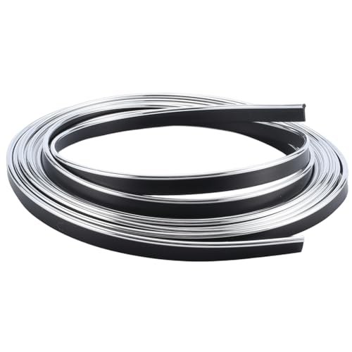 GORGECRAFT 5m Bandes Décoratives Universelles en PVC Autocollantes et Anti Rayures pour Intérieur de Voiture Blanches pour Carrosserie Moulures Chromées...