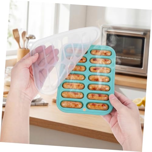 Bandeja de silicona para cubos de hielo con tapa miniatura 5