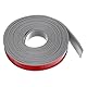 QUARKZMAN U-Form Kantenband 81/64 x 19.7ft (32mm x 6M) Selbstklebendes TPE Flexibles Furnierband Weicher Kantenstreifen-Schutz für Möbel Schrank Tisch Schutz Reparatur, Grau