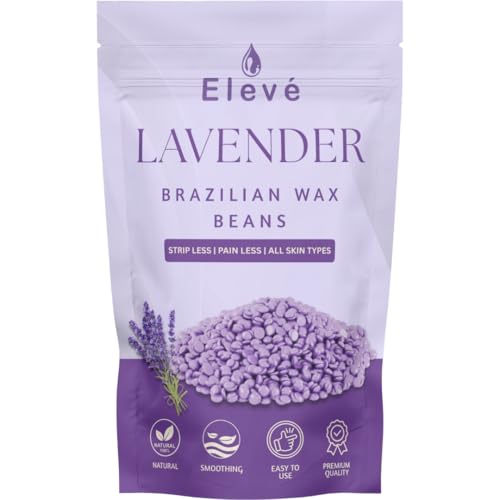 Image of Eleve Brazilian Stripless Painless Hair Removal Wax For Men & Women| Quick & Easy Tan Removal Waxing For Face, Armpit & Bikini Areas Wax Beans, Wax For Men & Women (Lavender) (500g)