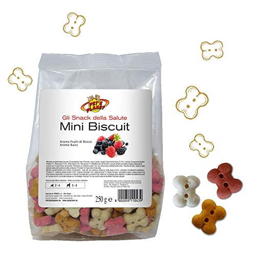 Mini Biscuit Biscotti per Cani - cotti in forno per uno spuntino delizioso e sano, Pet's Planet 250 g