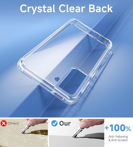 Image of DIZORO Compatible with Samsung Galaxy S21 fe 5G Back Cover Case Clear,[ Anti Yellow ][Military Grade Protection] Hard PC Back Cover Transparent