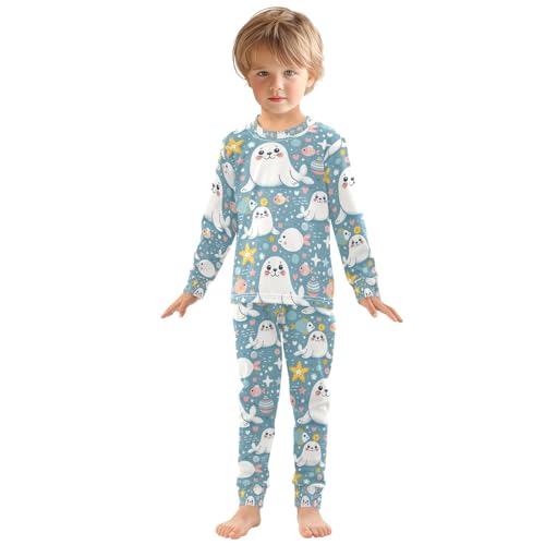 senya Cute Seal Pajamas Set Long Sleeve Soft Cotton Sleepwear 2 Piece3