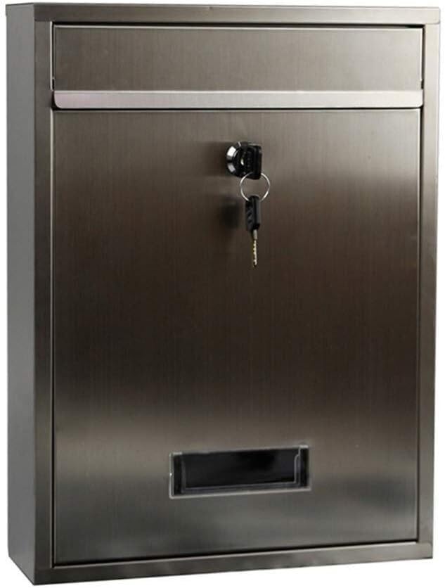 Caja de elevación for casa, buzón de Correo, revistas, periódicos, Acero Inoxidable Resistente a la Lluvia