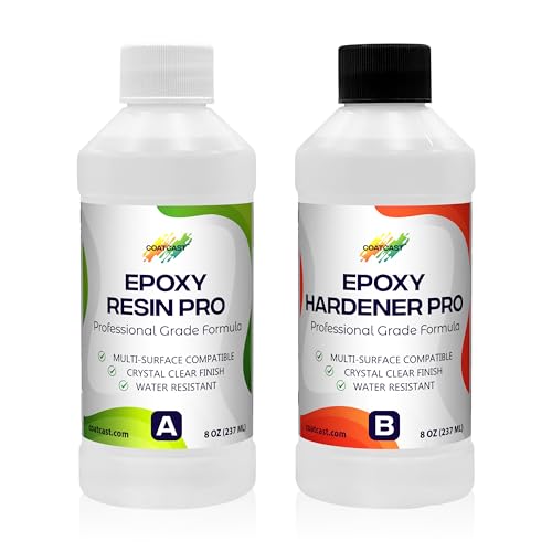 Comparison: Best Coating For Wood Countertops 5 CoatCast Epoxy Resin Pro 16 Oz Kit – Clear High-Gloss Finish for Coating Wood, Concrete, Stone & More | Strong, Durable, Self-Leveling | Perfect for Arts & Crafts, Table Tops & More!