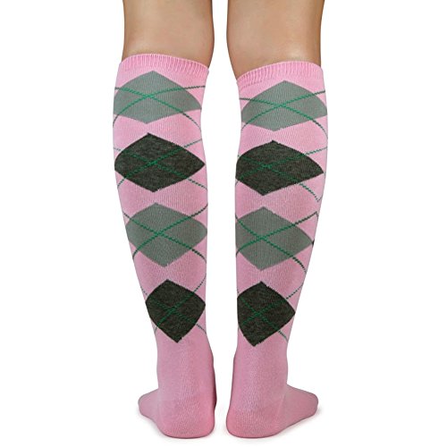 Spotlight Hosiery Elite Quality Colorful Soft Cotton Womens Argyle Knee High Socks2