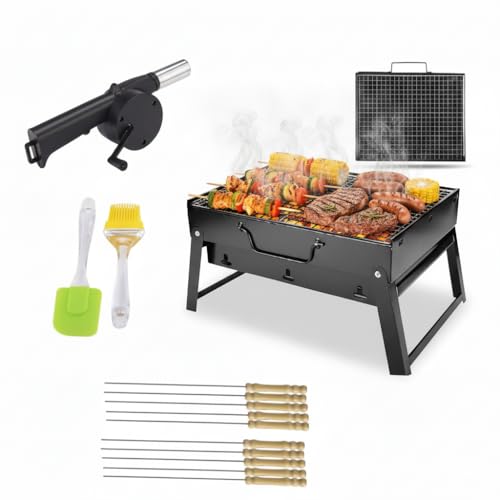 Portable Barbeque Grills - Foldable Charcoal Barbecue Grill With ...