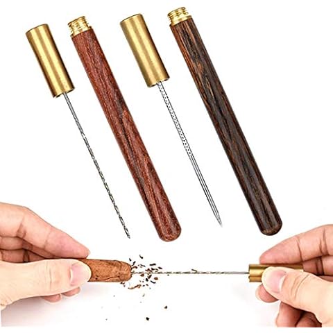 【2-Pcs】Cigar Draw Enhancer Tool & Nubber, Sangle Sopffy Cigar Draw with Wooden Case. Cover