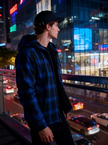 ZITY Men's Flannel Shirt Jacket Plaid Cotton Hoodie Coat - $14.99 after coupon - image 3