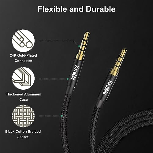 Cable de audio auxiliar Jack 3.5mm 6.10 m Kxable miniatura 2