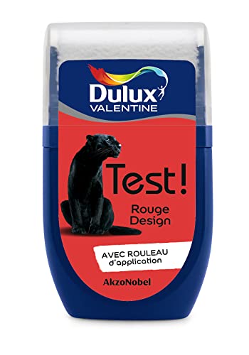 Dulux Valentine Peinture Testeur Crème de Couleur - Murs et Boiseries - Mat - Couleur Rouge Design 30 ml