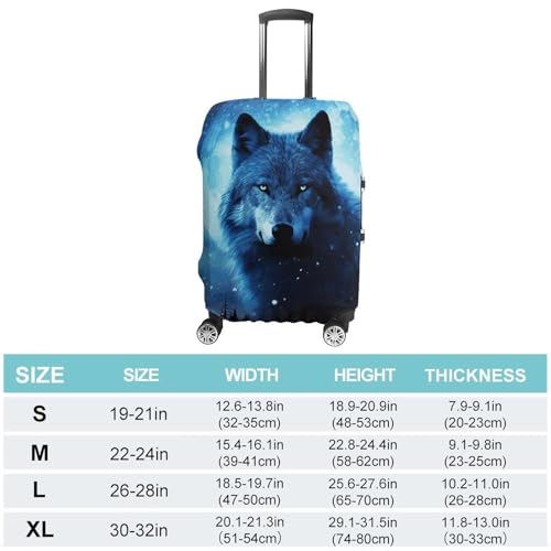 Wolfs Printed Luggage Cover Protector, Fits 18-32 Inch Luggage2