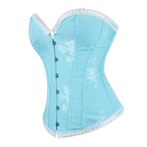 Jutrisujo Women's Vintage Lace-Up Floral Bustier Corset Top