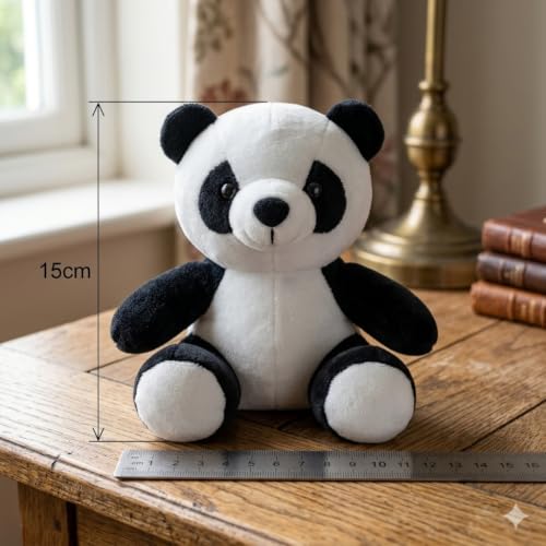 Image of 15cm Panda Plush Soft Toy, Huggable Stuffed Animal