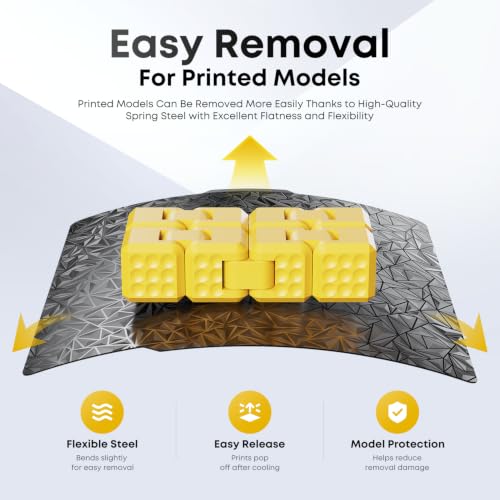 Image of 3D Printer Build Plate for Bambu Lab X2D P2S X1 X1C X1E P1P P1S A1, 3D Printer Accessories PEO+PEY Dual Texture 257x257mm, Flexible Spring Steel Hot Bed Platform Sheet
