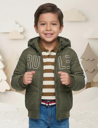 Image of Amazon Brand - Symbol Boys Boys Quilted Winter Jacket with Detachable Hood | Age 2-12 Years| Standard Length