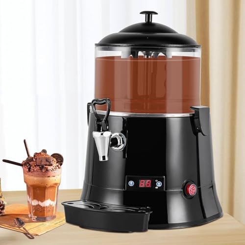 WANGYYDS Máquina Comercial De Chocolate Caliente, Dispensador De Bebidas Calientes, Control De Temperatura Inteligente De 30-90 ℃, Calentador para Chocolate, Cacao, Leche, Café Y Jugo 5L/1.32gal