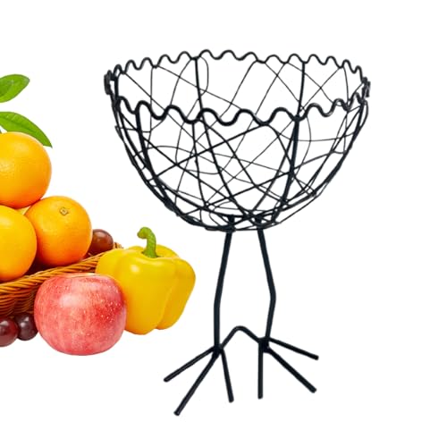 Cesta de huevos de metal – Soporte para recolección de almacenamiento de gran capacidad, accesorio principal robusto de granja, contenedor de cocina fundamental, artículo fiable para frutas, pan