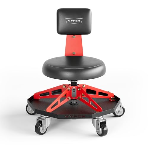 Vyper Robust Steel Sport Shop Chair for Mechanics, Automotive, DIY - Made in USA - 300 lb Capacity...