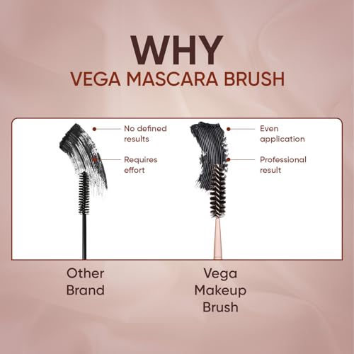 Image of Vega Mascara Cosmetic Brush, Mascara Makeup Brush, Eyelash Applicator Brush, Wands Applicator Eyebrow Brush, (MBN-10)