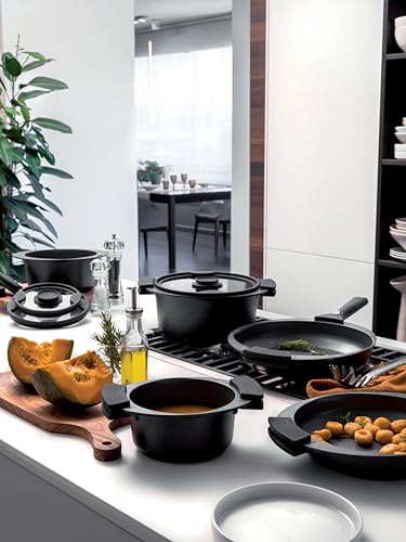 Poêle aluminium 28 cm Tognana Avantspace noir avec deux poignées - 8